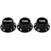 Image de Fender Strat Pot Knobs (V/T/T) black (Noeud), Instrument : accessoires, Noir