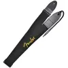 Image de Fender Poly Strap bk, logo jaune, 5cm, Guitare : accessoires, Noir