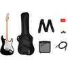 Image de Fender Pack Sonic Stratocaster (Guitare électrique, Peuplier), Guitare, Noir