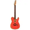 Image de Fender Edition limitée Acoustasonic Player Telecaster RW Fiesta Red met gigbag (Guitare acoustique, Acajou (manche), Palissandre (touche)), Guitare, Rouge