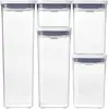 Image de OXO Promo GG Pop Container Set, 5pcs, 2.1L, 1.6L, 2x 1L, 0.4L, Boîte de conservation, Transparent