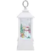 Image de Noël Décoration Chandelier Lanterne Lumière Bougie Titulaire Lampe Maison Décoration Cadeau Ampoule (Gros Bonhomme Neige)