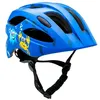 Image de Casque de vélo Bleu de Mer pour enfants de 6 à 12 ans 54-58cm avec lumière LED rouge intégrée rechargeable par USB. Testé et certifié EN 1078
