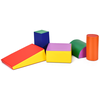 Image de CostwayBlocs de Construction Xl 5 Pièces pour Enfants de 9-36 Mois Jouets Éducatifs en Mousse avec Housse Multicolore