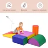 Image de blocs de construction en mousse 5 pièces giantex multicolore de grand XL avec housse pour enfant