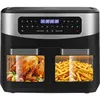 Image de Friteuse sans Huile Dual Zone 12L Friteuse à Air Chaud 10 Programmes, 2 Tiroirs 2600W