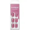 Image de KISS, Nail art + faux ongles, Self-adhesive nails imPRESS Color Petal Pink 30 pcs (L) (Ongles artificiels, Rose Pétale Rose)