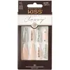 Image de KISS, Nail art + faux ongles, Adhésif pour ongles Classy Nails Premium - Sophisticated 30 pcs (Ongles artificiels, Argent, Beige, Blanc)