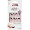 Image de KISS, Nail art + faux ongles, Adhesive nails Salon Acrylic French Color - Flame 28 pcs (Ongles artificiels, Noir foncé)