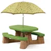 Image de Table picnic Naturally Playful avec parasol- socle brun