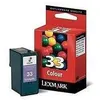 Image de Lexmark Cartridge No. 33 - Couleur (cyan, magenta, jaune) - original - emballage coque avec alarme radioélectrique - cartouche d'encre - pour Lexmark P4310, P6210, P910, X3310, X5410, X5450, X5470, X7310, X7350, X8350, Z810, Z845