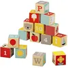 Image de Petit Collage cubes de construction en bois ABC 15 pièces