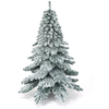 Image de CostwayArbre de Noël Artificiel à Flocons de Neige 180cm avec Charnières Support Métallique Pliable et 657 Branches