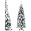 Image de Giantex Sapin de Noël Artificiel à Flocons de Neige 180CM avec Aiguilles
