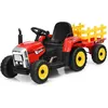 Image de Giantex Tracteur avec Remorque Electrique pour Enfants 12 V avec Télécommande 2