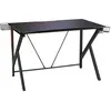 Image de bureau gamer giantex noir 115 x 73 x 76,5cm avec stockage vidéo,porte-gobelet et crochet