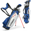 Image de CostwayEnsemble de Clubs de Golf 9 Pi ¨ces pour D ©butant avec Sac Tr ©pied Conception Ergonomiqu en M ©tal Robuste