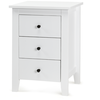 Image de CostwayTable de Nuit Table de Chevet Moderne avec 3 Tiroirs Pour Chambre à Coucher 46x37x65cm