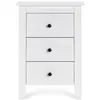 Image de giantex Table de Nuit, Table de Chevet Moderne avec 3 Tiroirs, Pour Chambre à Coucher, 46 x 37 x 65 cm