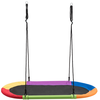 Image de CostwayBalançoire Nid d'Oiseau Ovale 150 cm à Suspendre Hauteur Réglable 100-180CM Corde Multi-plis Charge 150KG Multicolor