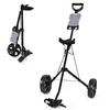 Image de CostwayChariot de Golf   2 Roues Pliable avec Emplacements pour 4 Tees 4 Balls et Tableau de Score Facile   Ranger et Transporter