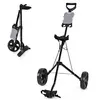 Image de chariot de golf à 2 roues giantex pliable, avec emplacements pour 4 tees, 4 balls, tableau de score