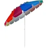 Image de parasol de plage giantex inclinable multicolore 2,45m protection UPF 50+ baleines en fibre de verre avec sac pied amovible pour jardin terrasse