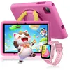 Image de Blackview Tab A6 Kids Tablette pour Enfants Android 14 10.1 HD+, 12Go + 128Go /SD 1TB 5100mAh Rose Avec Montre Enfant Z10 Rose