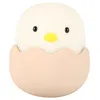 Image de Lampe Forme de Poussin Mignon En Silicone à LED Veilleuse Rechargeable Par USB Mini Lampe de Lecture (Blanc Chaud)