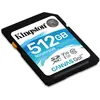 Image de Kingston Canvas Go! - Carte mémoire flash - 512 Go - Video Class V30 / UHS-I U3 / Class10 - SDXC UHS-I