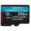 Image de Kingston Canvas Go! Plus - Carte mémoire flash - 256 Go - A2 / Video Class V30 / UHS-I U3 / Class10 - microSDXC UHS-I