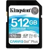 Image de Kingston Canvas Go! Plus (512 Go, SDXC, U3, UHS-I), Carte mémoire, Noir