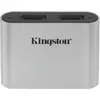 Image de Kingston Lecteur de carte Flux de travail externe Double slot mSD (USB 3.1), Lecteur de carte mémoire, Noir, Argent