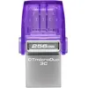Image de Kingston DataTraveler microDuo 3C (256 Go, USB-C), Clé USB, Argent, Violet