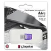 Image de Kingston Technology DataTraveler microDuo 3C lecteur USB flash 64 Go USB Type-A / USB Type-C 3.2 Gen 1 (3.1 Gen 1) Violet, Acier inoxydable