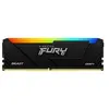 Image de Kingston FURY Beast RGB - DDR4 - module - 16 Go - DIMM 288 broches - 3600 MT/s / PC4-28800 - CL18 - 1.35 V - mémoire sans tampon - non ECC - noir