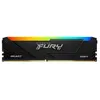 Image de Kingston FURY Beast RGB - DDR4 - kit - 16 Go: 2 x 8 Go - DIMM 288 broches - 3200 MHz / PC4-25600 - CL16 - 1.35 V - mémoire sans tampon - non ECC - noir