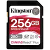 Image de Kingston CCanvas React Plus V60 (256 Go, SDXC, U3, UHS-II), Carte mémoire, Rouge, Blanc, Noir