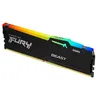 Image de Kingston FURY Beast RGB - DDR5 - module - 32 Go - DIMM 288 broches - 6000 MHz / PC5-48000 - CL30 - 1.4 V - mémoire sans tampon - on-die ECC - noir