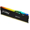 Image de Kingston FURY Beast RGB - DDR5 - module - 8 Go - DIMM 288 broches - 6000 MHz / PC5-48000 - CL30 - 1.4 V - mémoire sans tampon - on-die ECC - noir