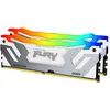 Image de Kingston FURY Renegade RGB (2 x 24 Go, 8400 MHz, RAM DDR5, DIMM), Mémoire vive, Blanc, Argent