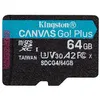 Image de Kingston Canvas Go! Plus - Carte mémoire flash - 64 Go - A2 / Video Class V30 / UHS-I U3 / Class10 - microSDXC UHS-I