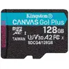 Image de Kingston Canvas Go! Plus (128 Go, microSD, microSDXC, U3, UHS-I), Carte mémoire, Bleu, Noir