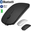 Image de Souris Bluetooth Sans Fil pour Macbook/iPad/iPhone( iOS13.1.2 ou Supérieur)/Android PC/Ordinateur, Mini Souris Silencieuse Rechargeable pour Windows//Linux/Mac,3 DPI Réglable Bluetooth 4.0+2.4G Nior