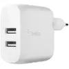 Image de Belkin Chargeur Mural Usb-a Double Avec Chargeur Pvc A-c 1m 24w
