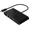 Image de Belkin Multimédia (USB-C, 4 ports), Station d’accueil + hub USB, Noir