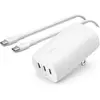 Image de Belkin BoostCharge, câble USB-C inclus (67 W, 3 ports), Chargeur USB, Blanc