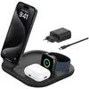 Image de Belkin Station de charge BoostCharge 3-en-1 Qi2 (15 W), Chargeur sans fil, Noir