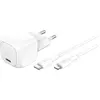Image de Belkin BoostCharge 30 W USB-C avec PD, câble USB-C/Lightning inclus (30 W, 1 portion), Chargeur USB, Blanc