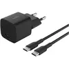 Image de Belkin BoostCharge 25 W USB-C avec PD, câble USB-C inclus (25 W, 1 portion), Chargeur USB, Noir
